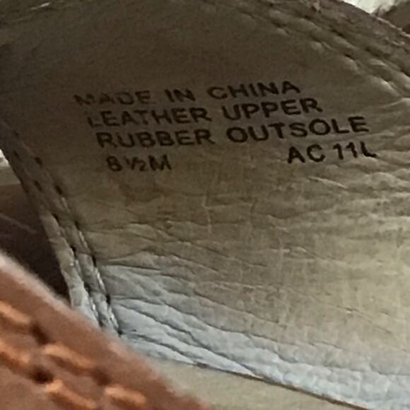 Michael Kors Keli Wedge Leather Espadrille Crossover Heel Sandal Brown Tan 8.5 - Picture 11 of 12